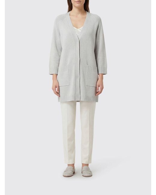 Fabiana Filippi Gray Wool And Silk Cardigan