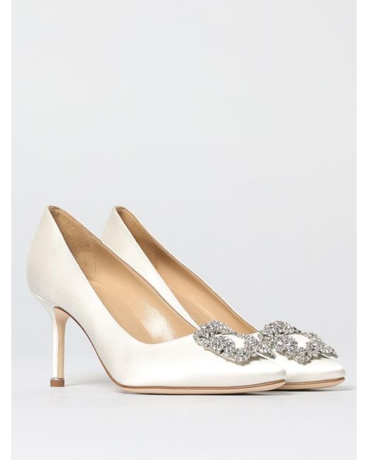 Manolo Blahnik White Shoes