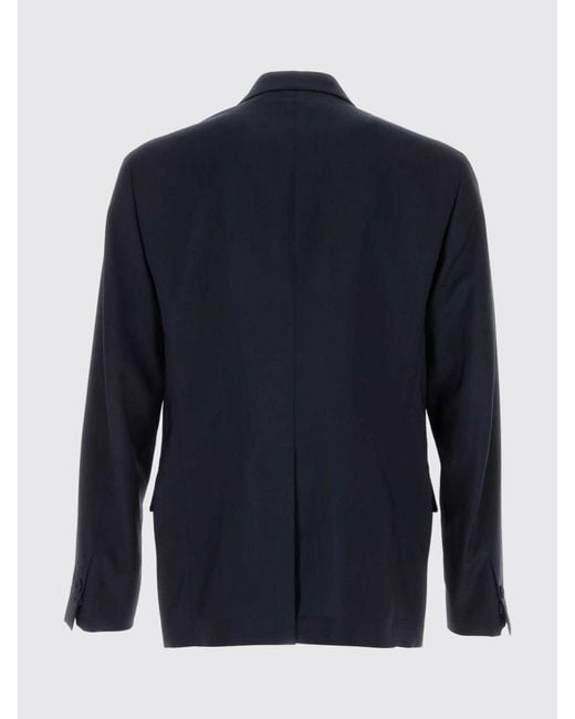 Fendi Blue Single-Breasted Wool Blazer for men