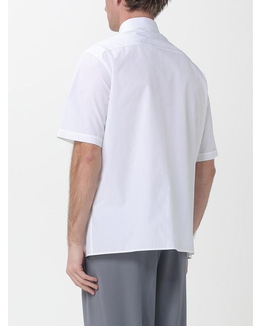 Fendi White Casual Cotton Shirt for men