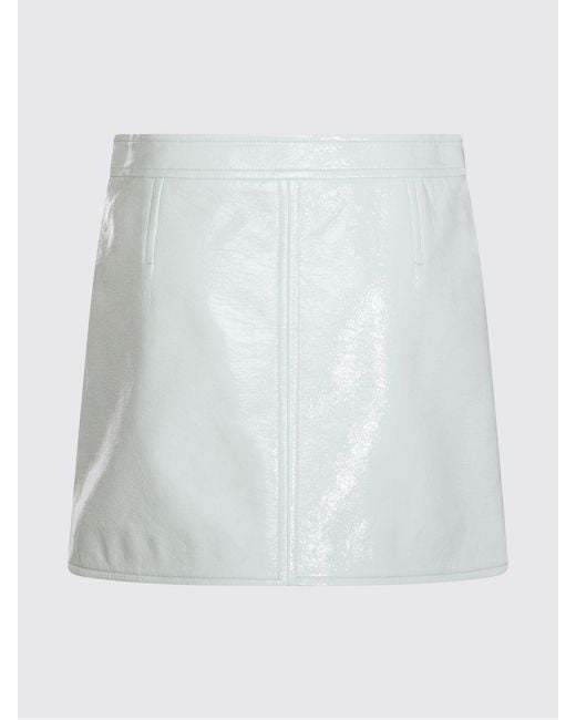 Courreges Blue CourrÈ Ges Coated Cotton Mini Skirt