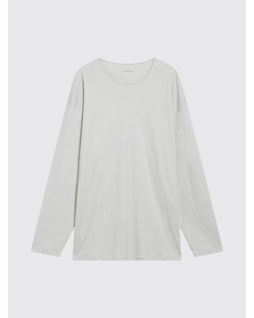 Lemaire Gray Cotton And Silk T-Shirt for men