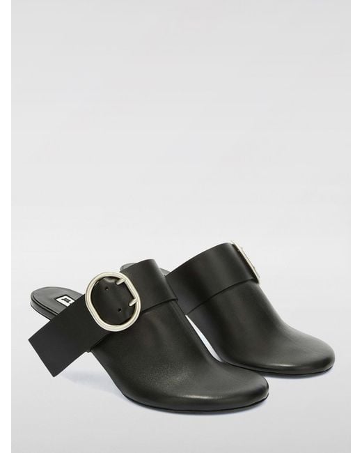 Jil Sander Black Leather Mules