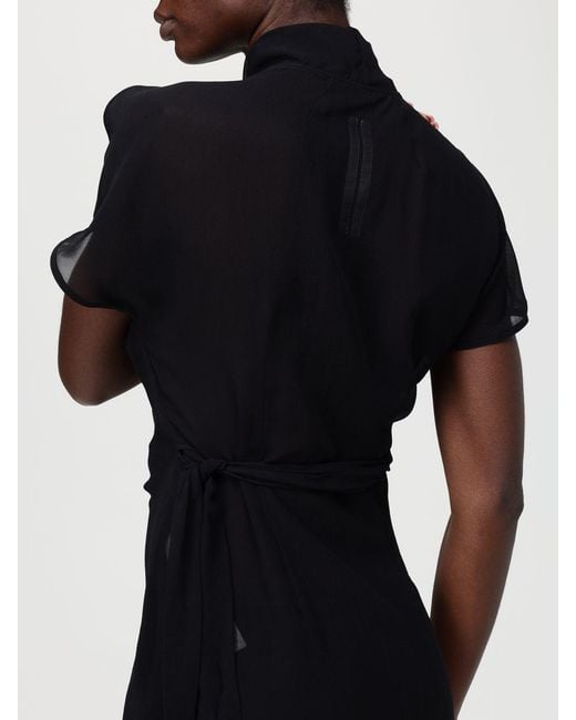 Rick Owens Black Silk Blouse