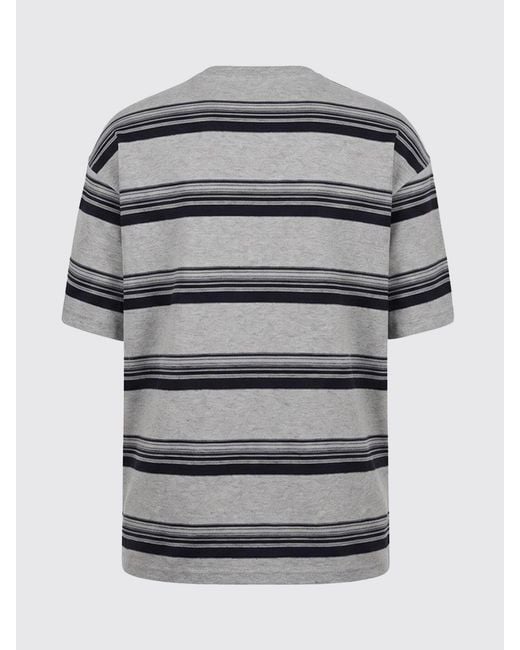 Comme des Garçons Gray Comme Des GarÇ Ons Homme Plus Striped Cotton T-Shirt With Patch Pocket for men