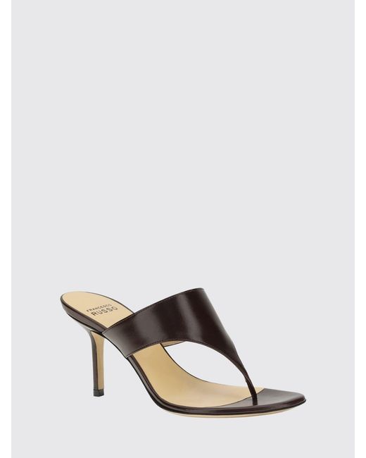 Francesco Russo Red Suede Sandal