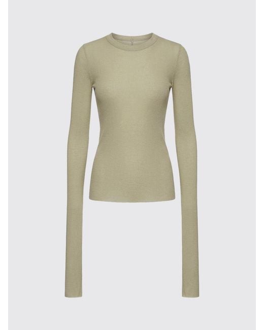 Rick Owens Natural Viscose And Silk Knit Top