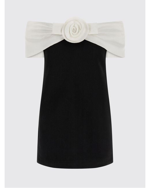 Self-Portrait Black Mini Dress With Flower