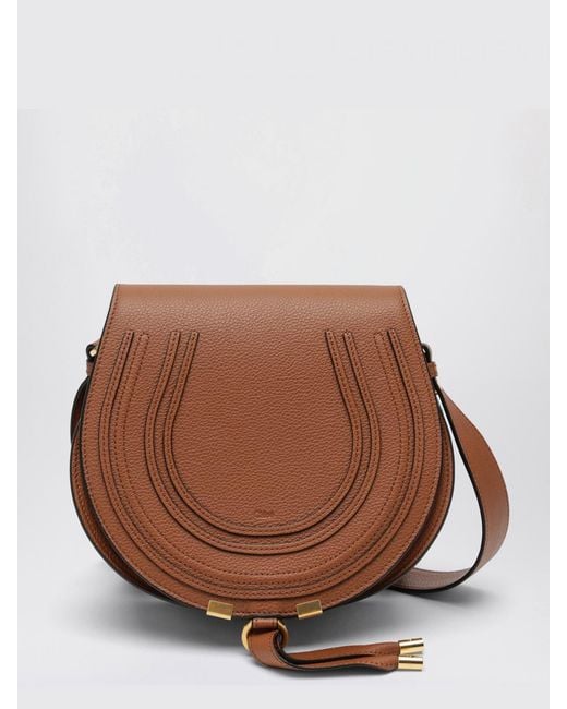 Chloé Brown Chlo&Eacute Marcie Tasche Aus Genarbtem Leder