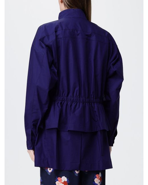 Fendi Blue Cotton Parka