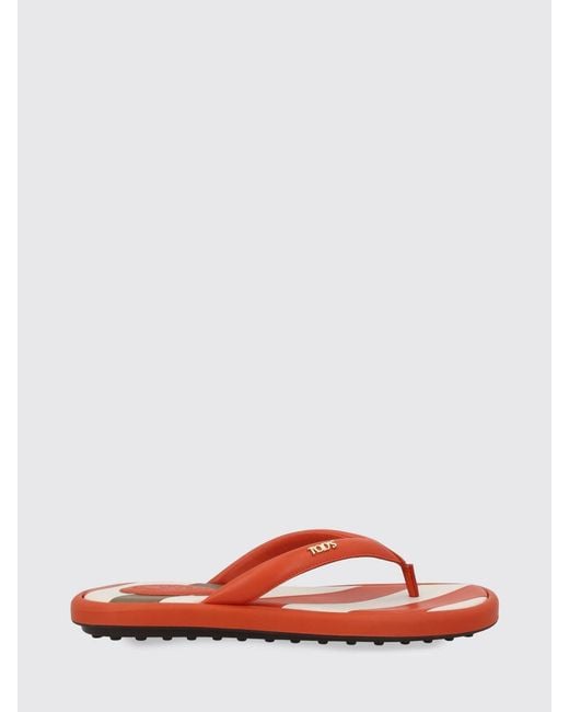 Tod's Red Flat Shoes