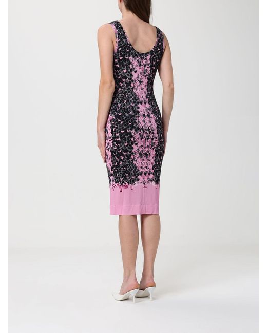 Versace Jeans Couture Red Printed Jersey Midi Dress