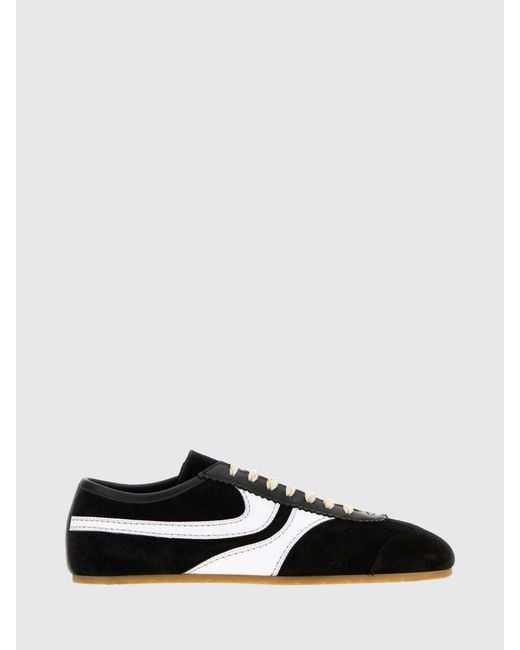 Dries Van Noten White Two-Tone Suede And Smooth Leather Low-Top Sneakers for men