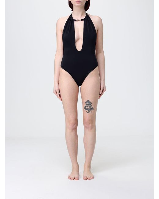 Traje De Baño De Una Pieza Con Logo Metálico EA7 de color Black