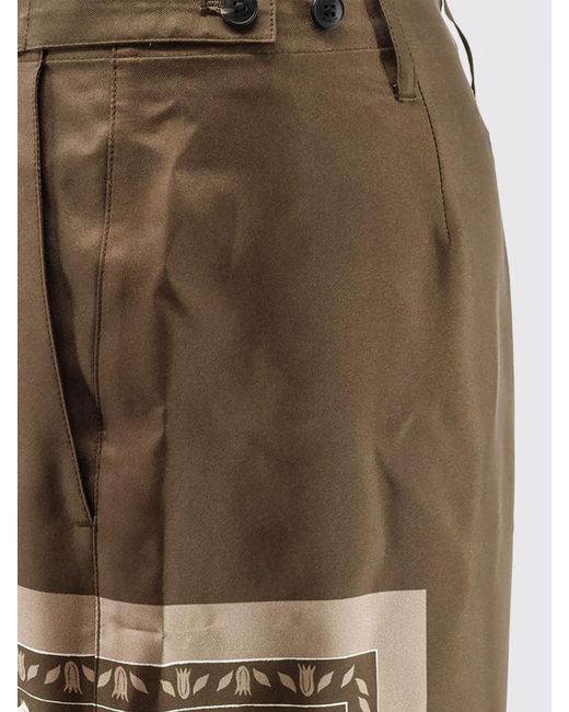 Tory Burch Brown Printed Silk Palazzo Trousers