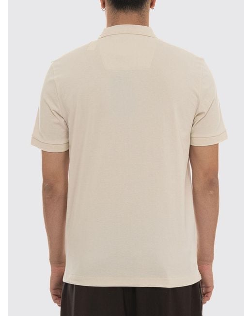 Boss Natural Short-Sleeved Cotton Polo Shirt With Ribbed Collar And Two-Button Placket for men