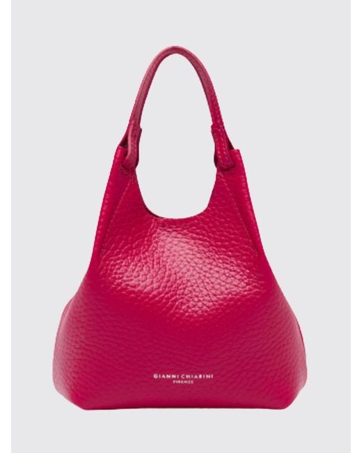 Gianni Chiarini Pink Dua Hammered Leather Bag