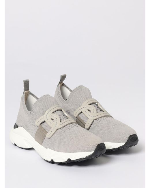 Baskets En Maille À Patch Logo Tod's en coloris White