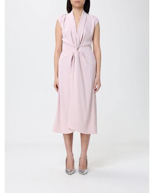 Hanita Pink Draped Dress