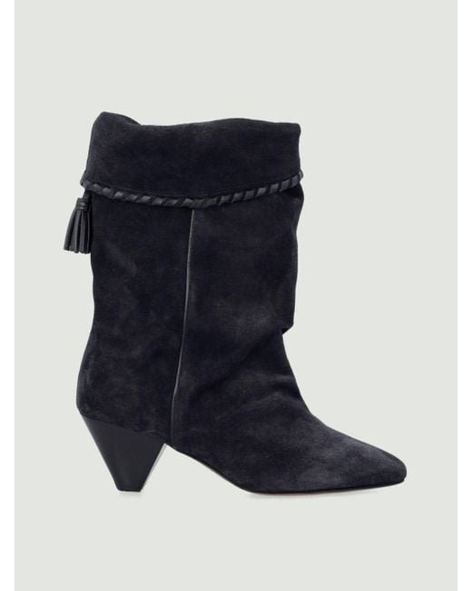 Isabel Marant Blue Flat Ankle Boots