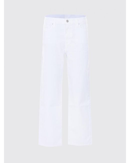 PAIGE White High-Waisted Straight Jeans