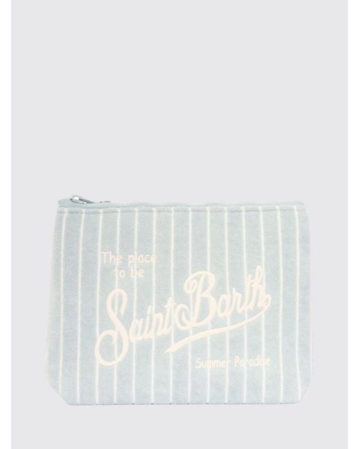 Mc2 Saint Barth White Aline Chenille And Cotton Terry Pochette