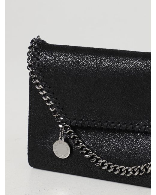 Stella McCartney Black Falabella Mini Crackled Synthetic Suede Bag