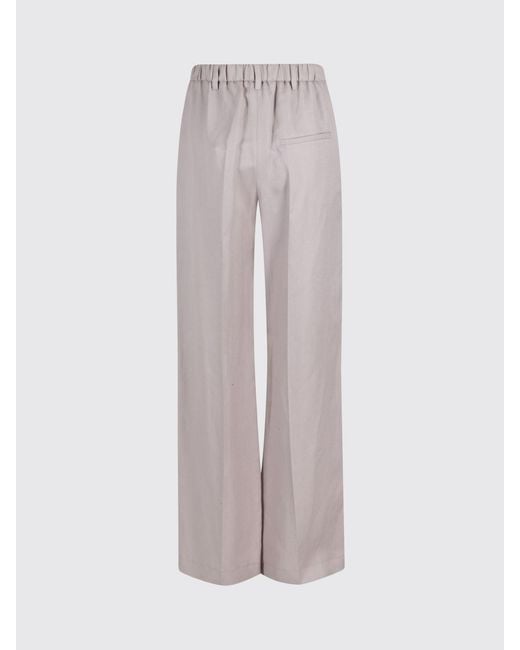 Tela Gray High-Waisted Wide-Leg Pants