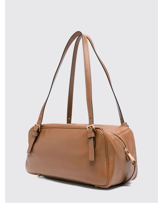 Versace Brown Leather Tag Bag