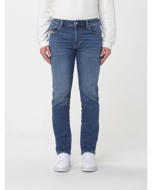 DIESEL Blue D-Vyl Cotton Denim Jeans for men