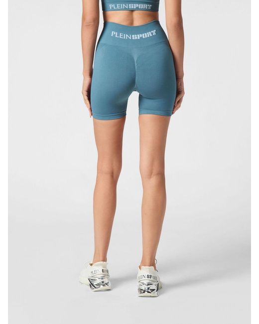 Philipp Plein Blue Technical Stretch Fabric Shorts