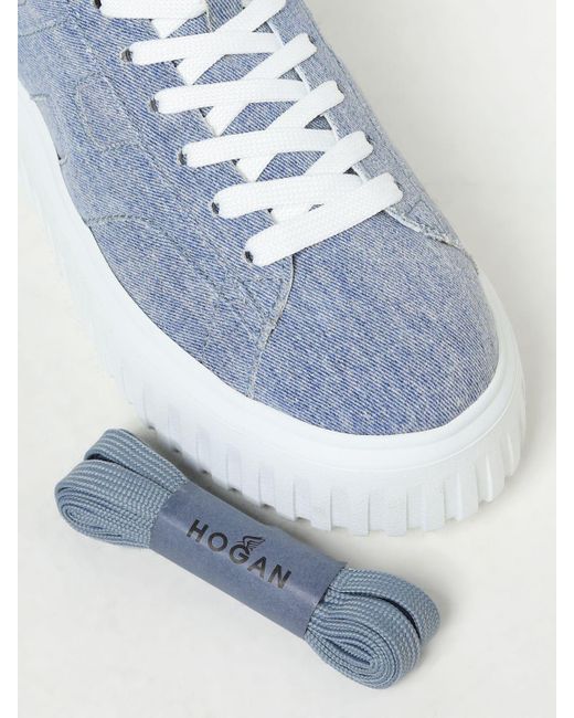 Sneakers in tessuto e pelle di Hogan in Blue