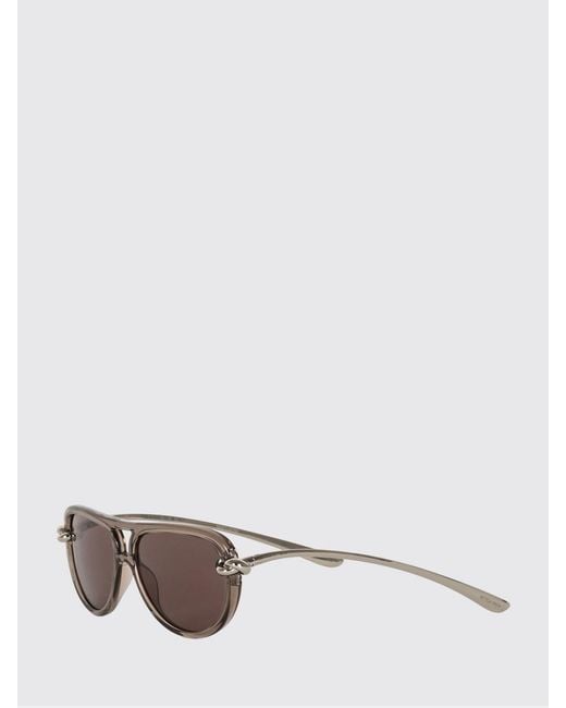 Bottega Veneta White Knot Aviator Sunglasses