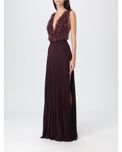 Elisabetta Franchi Purple Dress