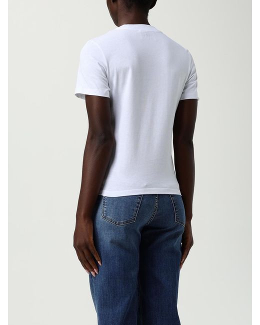 AMI Blue Basic Cotton T-Shirt With Logo