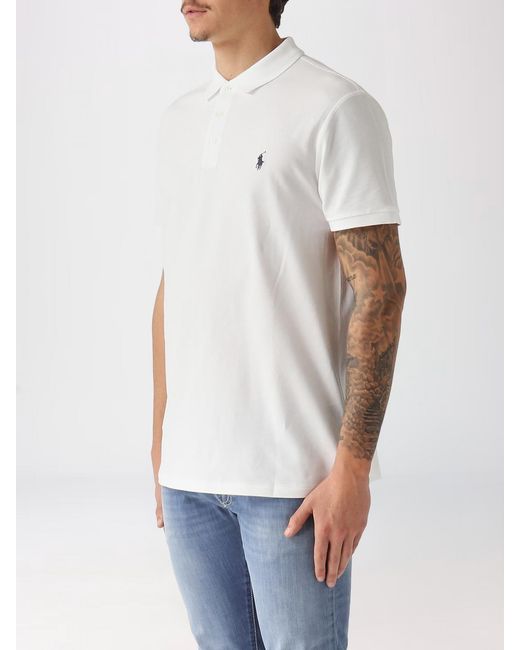 Polo Ralph Lauren White Cotton Polo Shirt With Logo for men