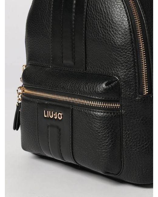 Liu Jo Black Faux Leather Backpack