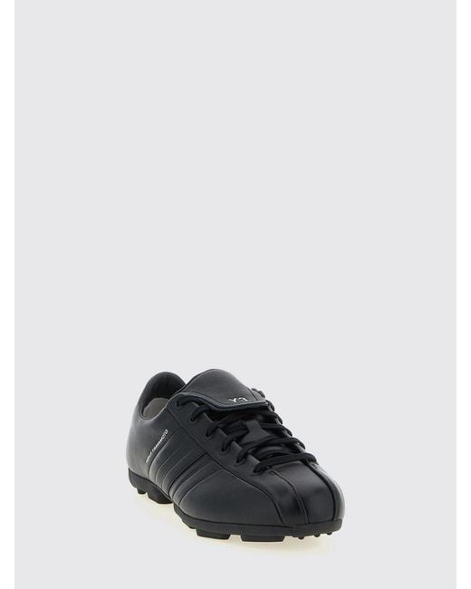 Y-3 Black Field Leather Sneakers for men
