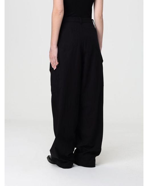 Pinko Black Cotton Cargo Trousers