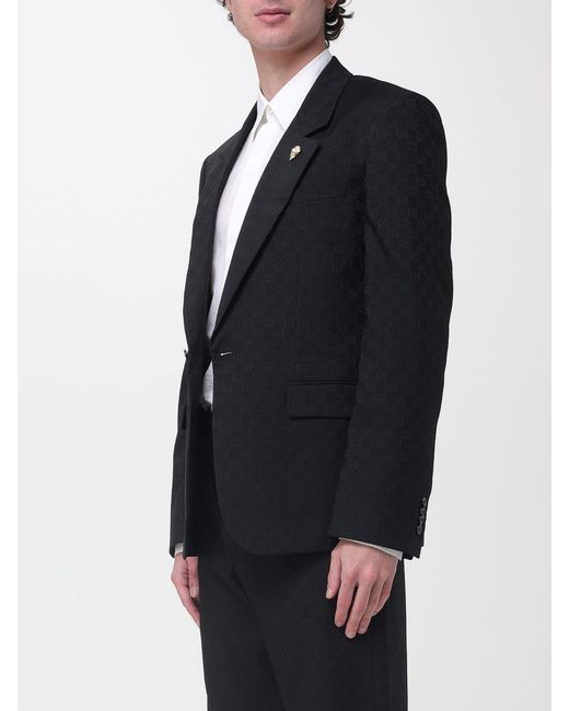 Gucci Blue Single Breasted Wool Blend Blazer for men