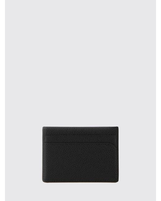 Jil Sander White Grained Calfskin Card Holder With Laminated Logo And Four Slots for men