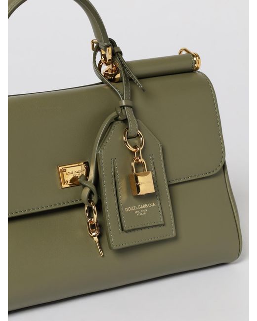 Dolce & Gabbana Green Dolce &Amp Gabbana My Sicily Plongé Leather Bag