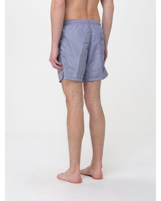 Drumohr Blue Patterned Swimsuit for men