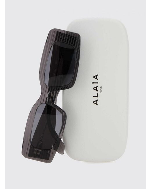 Alaïa White Acetate Sunglasses