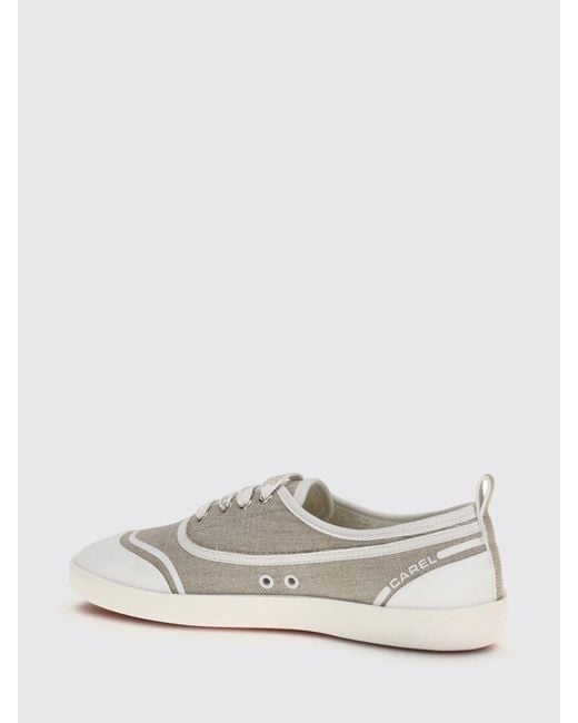 CAREL PARIS White Sol Cotton Canvas Sneakers