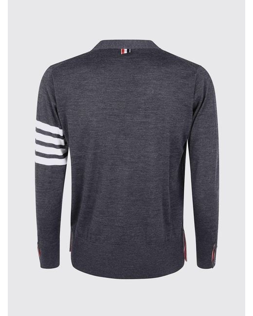 Thom Browne Blue Virgin Wool Cardigan for men