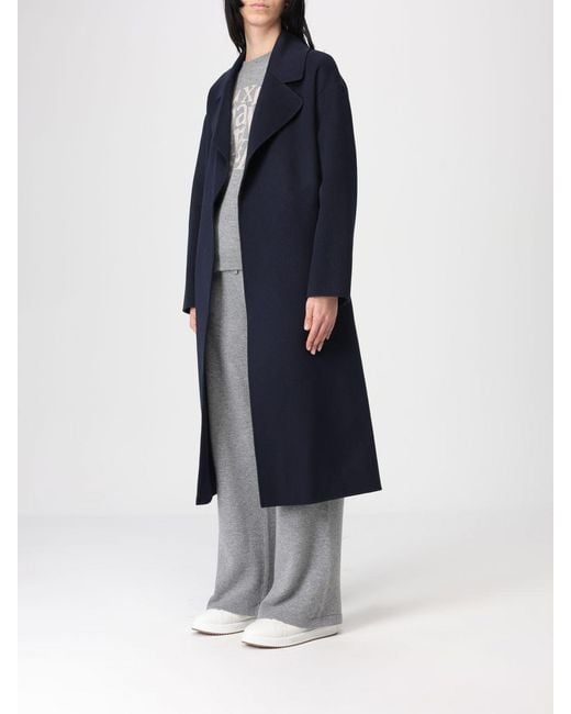 Max Mara Blue Wool Coat
