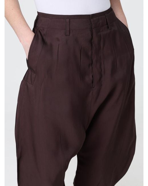 Lemaire Red High-Waisted Knee-Length Viscose Blend Shorts