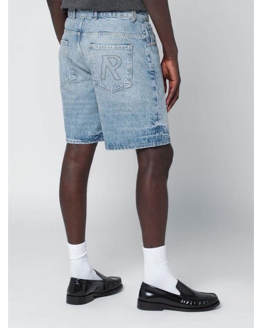 Represent Blue Denim Shorts for men