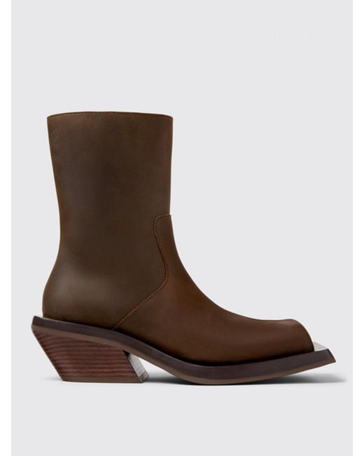 Camper Brown Leather Ankle Boots for men